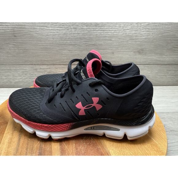 Under Armour Womens SpeedForm Intake 2 3000290 Black Running Shoes Sneakers 7.5 - Picture 2 of 10